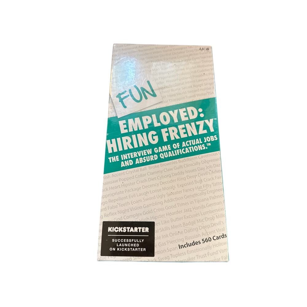 NEW Mattel Fun Employed Hiring Frenzy Interview Game Actual Jobs Kickstarter